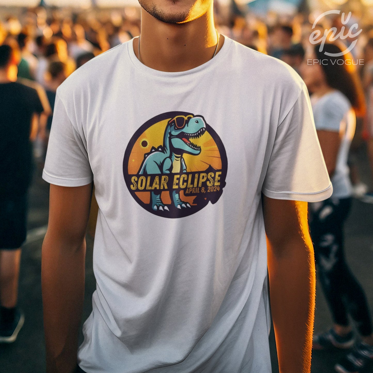 Solar Eclipse 2024, White T-Shirt