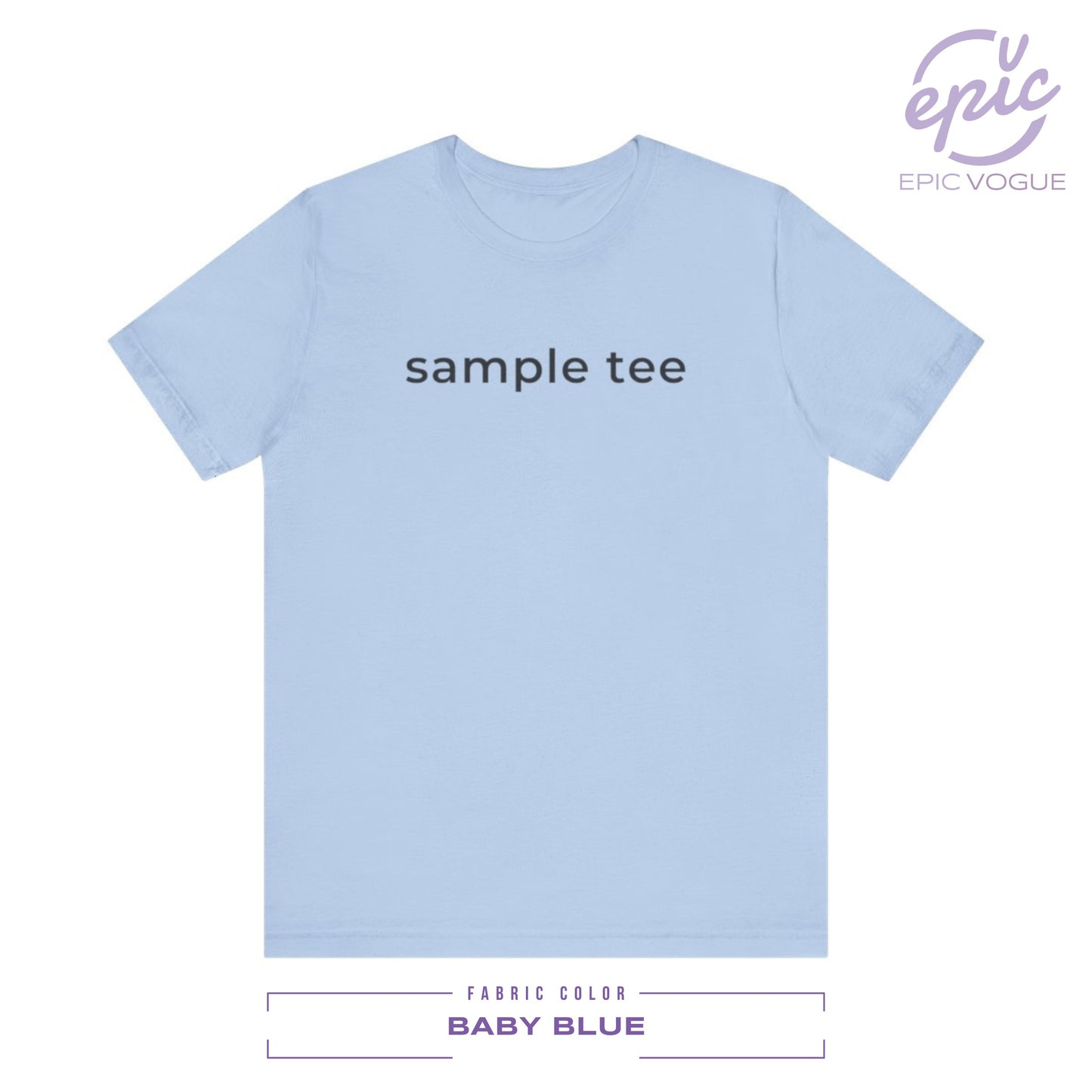 Sample Tee, Baby Blue T-Shirt