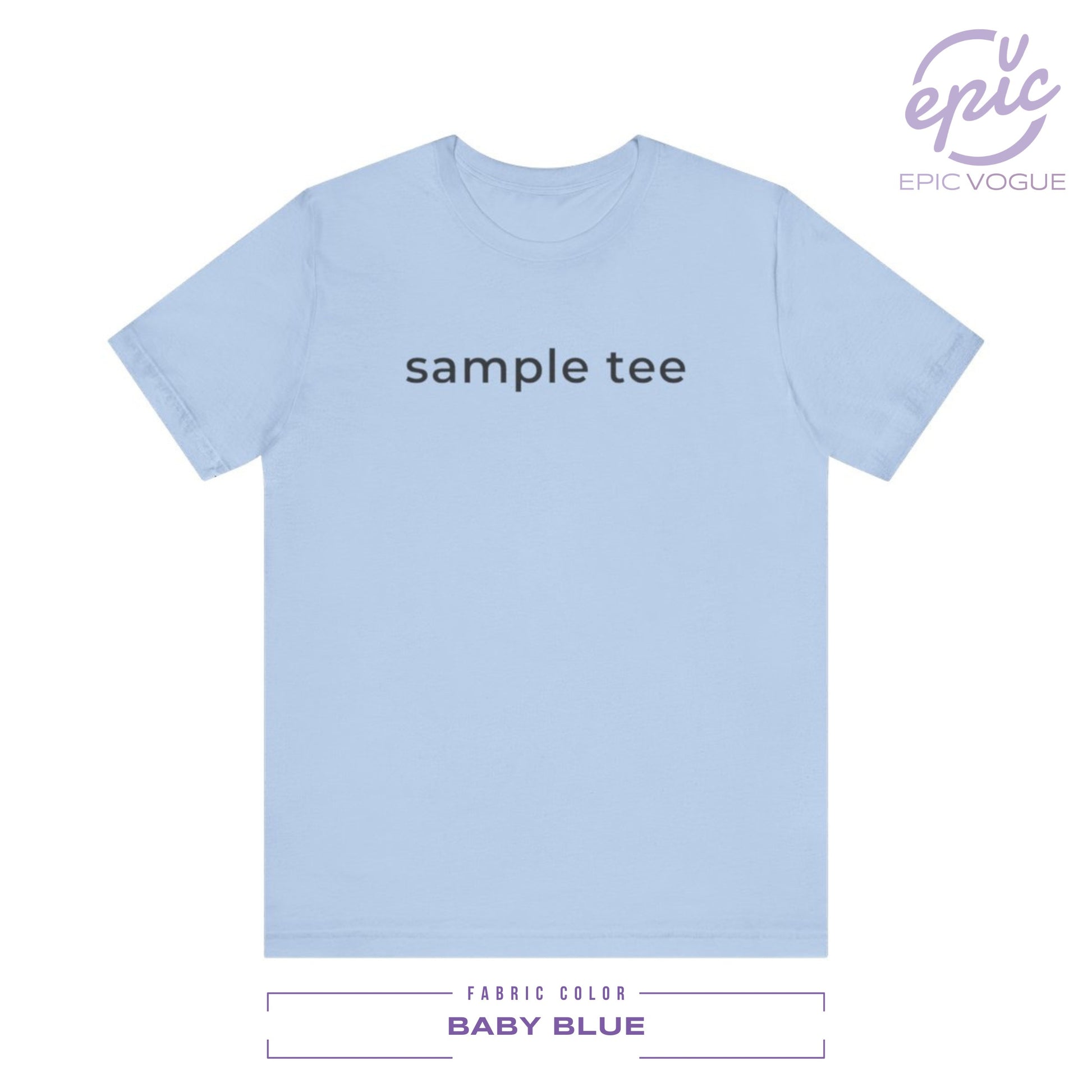 Sample Tee, Baby Blue T-Shirt