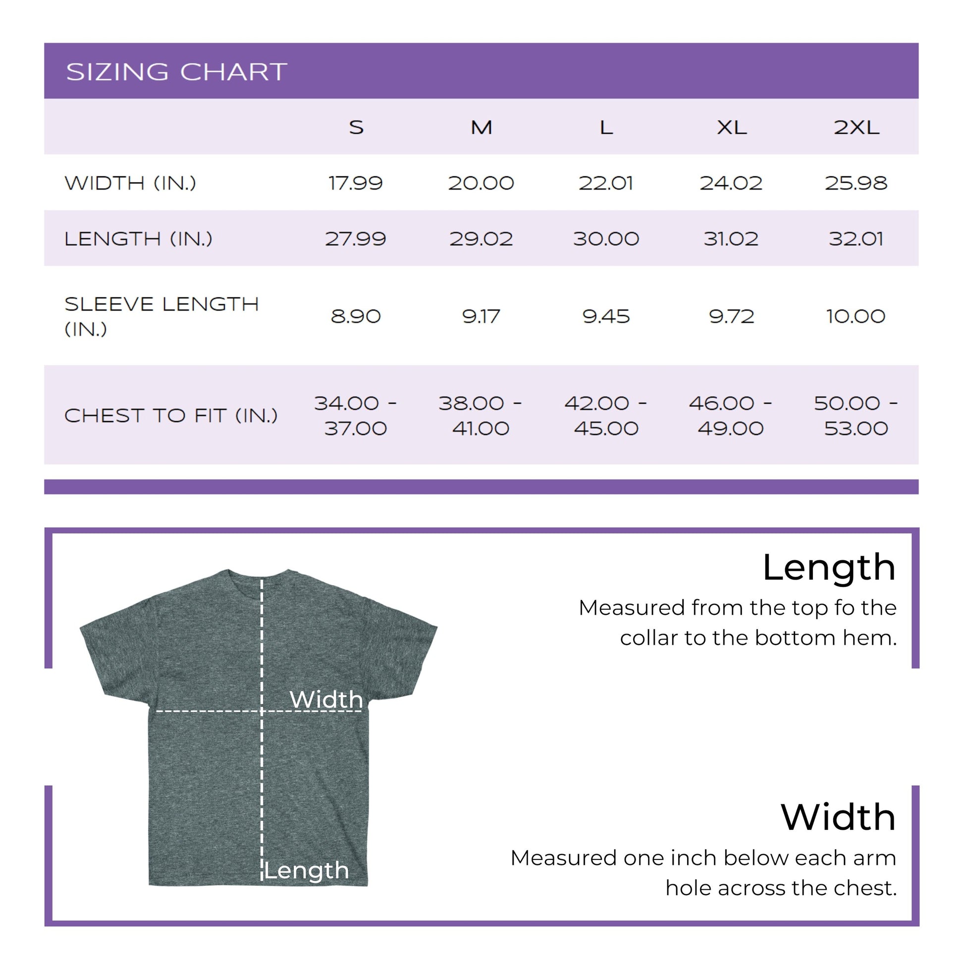 Sizing Chart