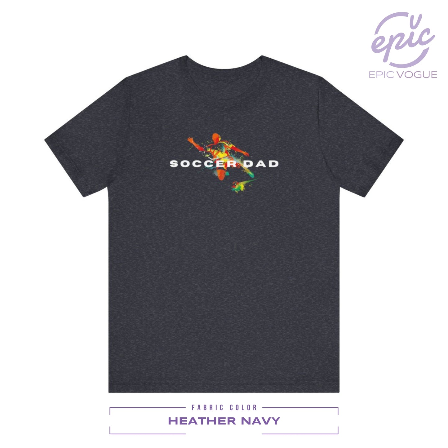 Soccer Dad, Heather Navy T-Shirt