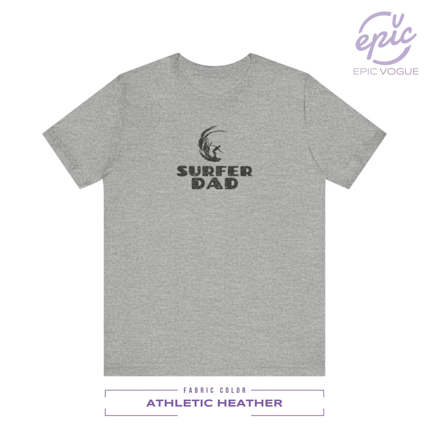 Surfer Dad, Athletic Heather T-Shirt