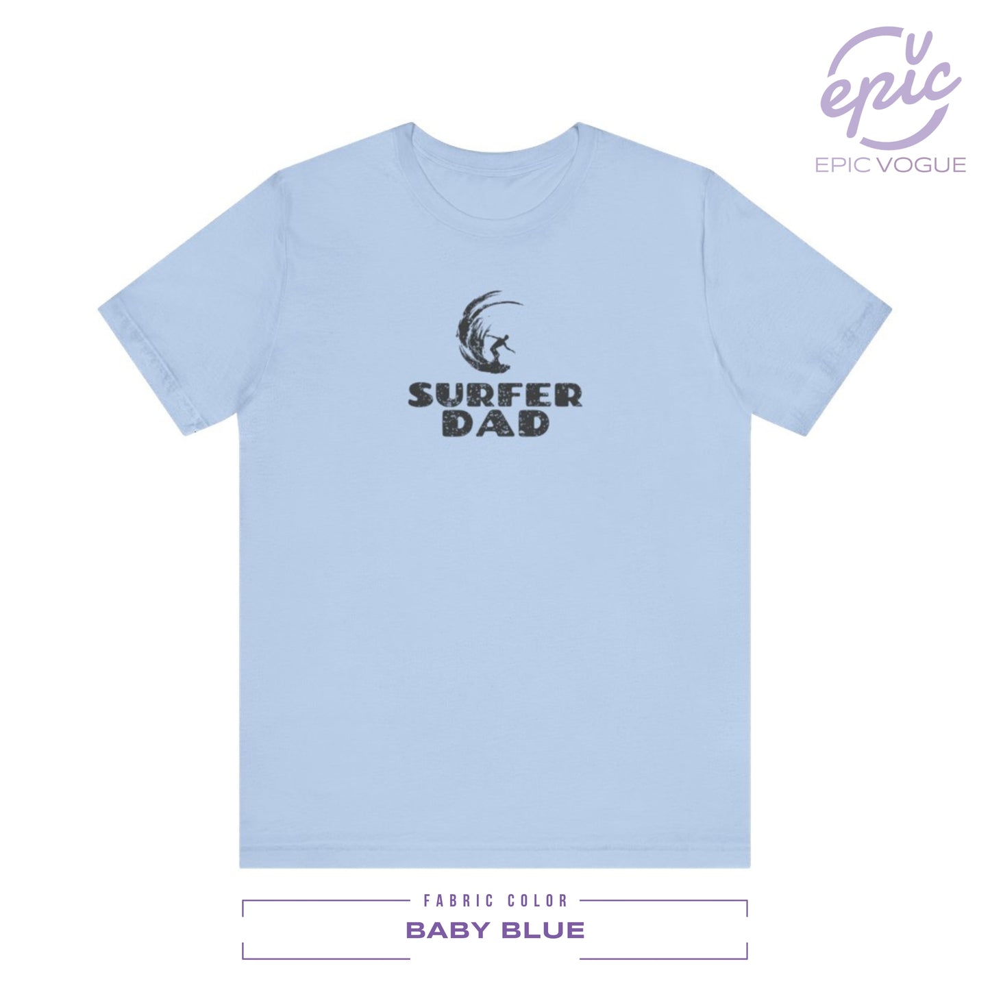 Surfer Dad, Baby Blue T-Shirt