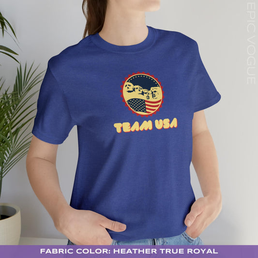 Team USA Shirt, Independence Day Shirt, Cute USA Shirt, 4th of July Shirt, Patriotic Shirt, American Flag Shirt, Mount Rushmore Shirt, Unisex Shirt