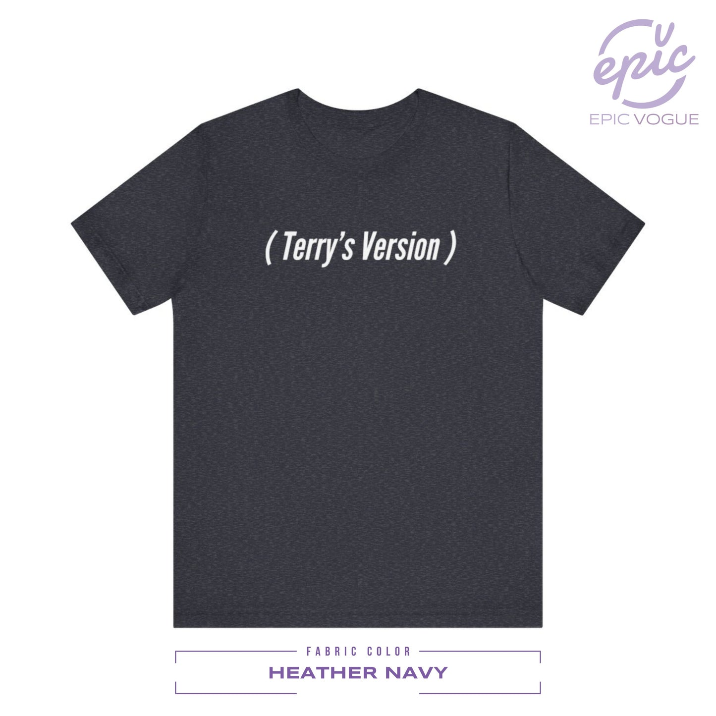 Terry's Version, Heather Navy T-Shirt