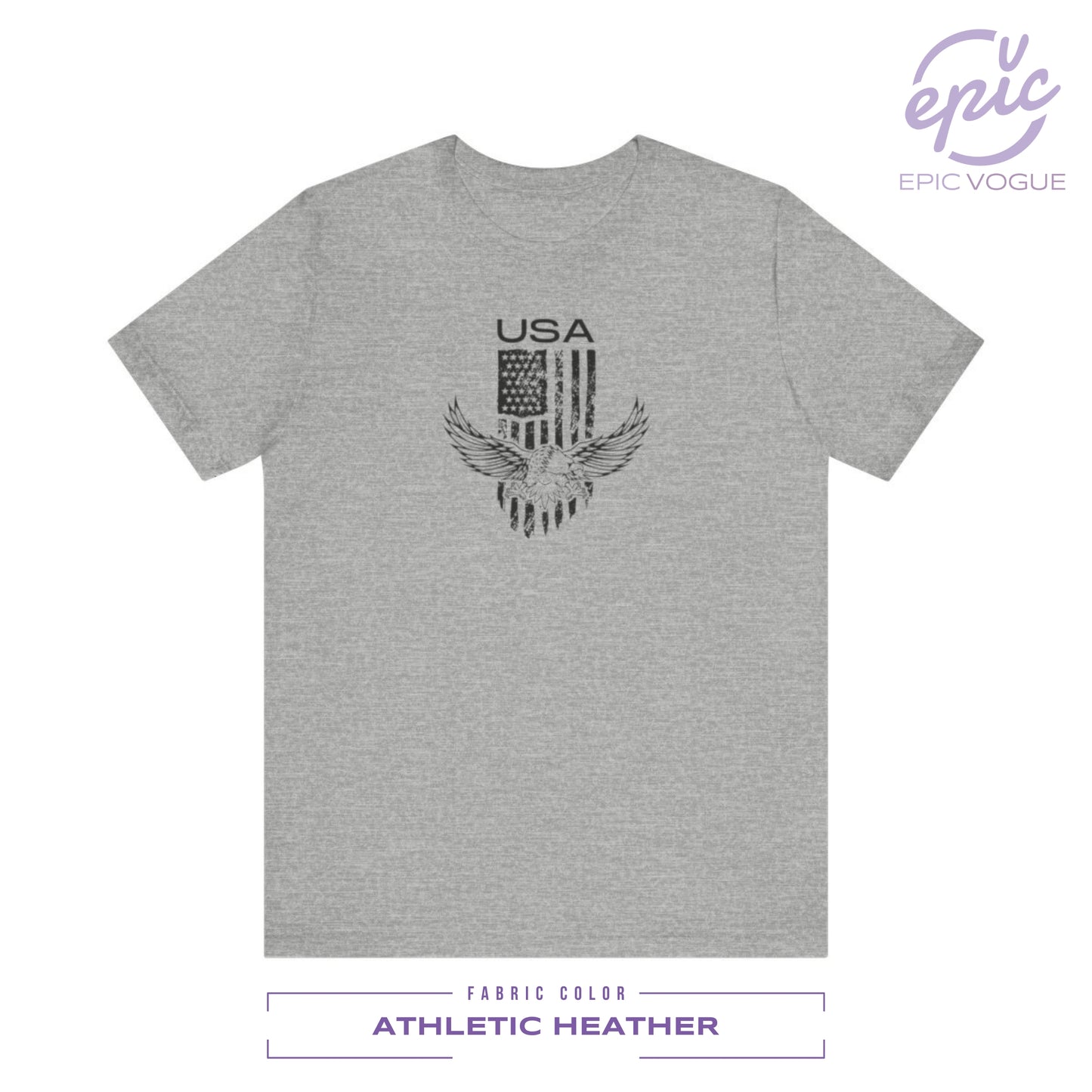 USA, Athletic Heather T-Shirt