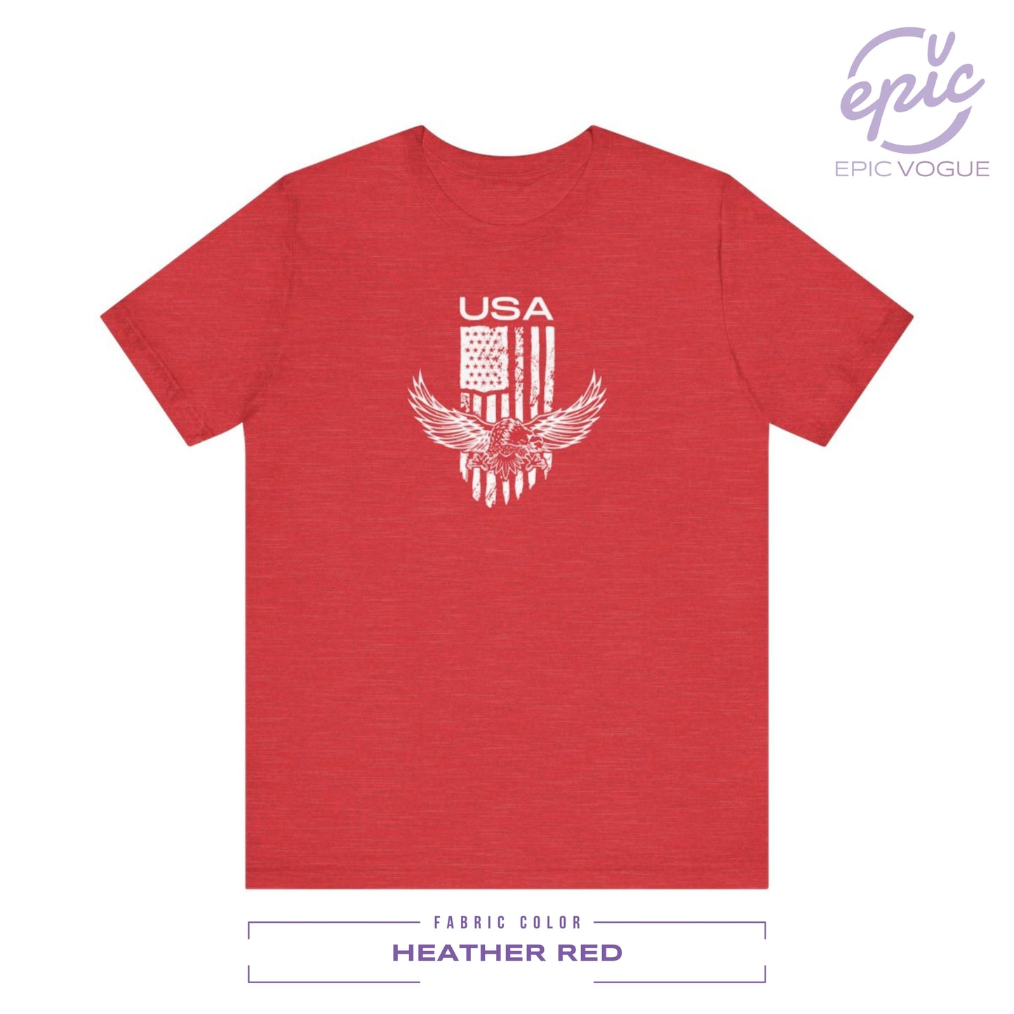 USA, Heather Red T-Shirt