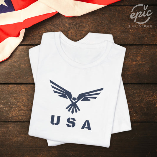 USA, White T-Shirt