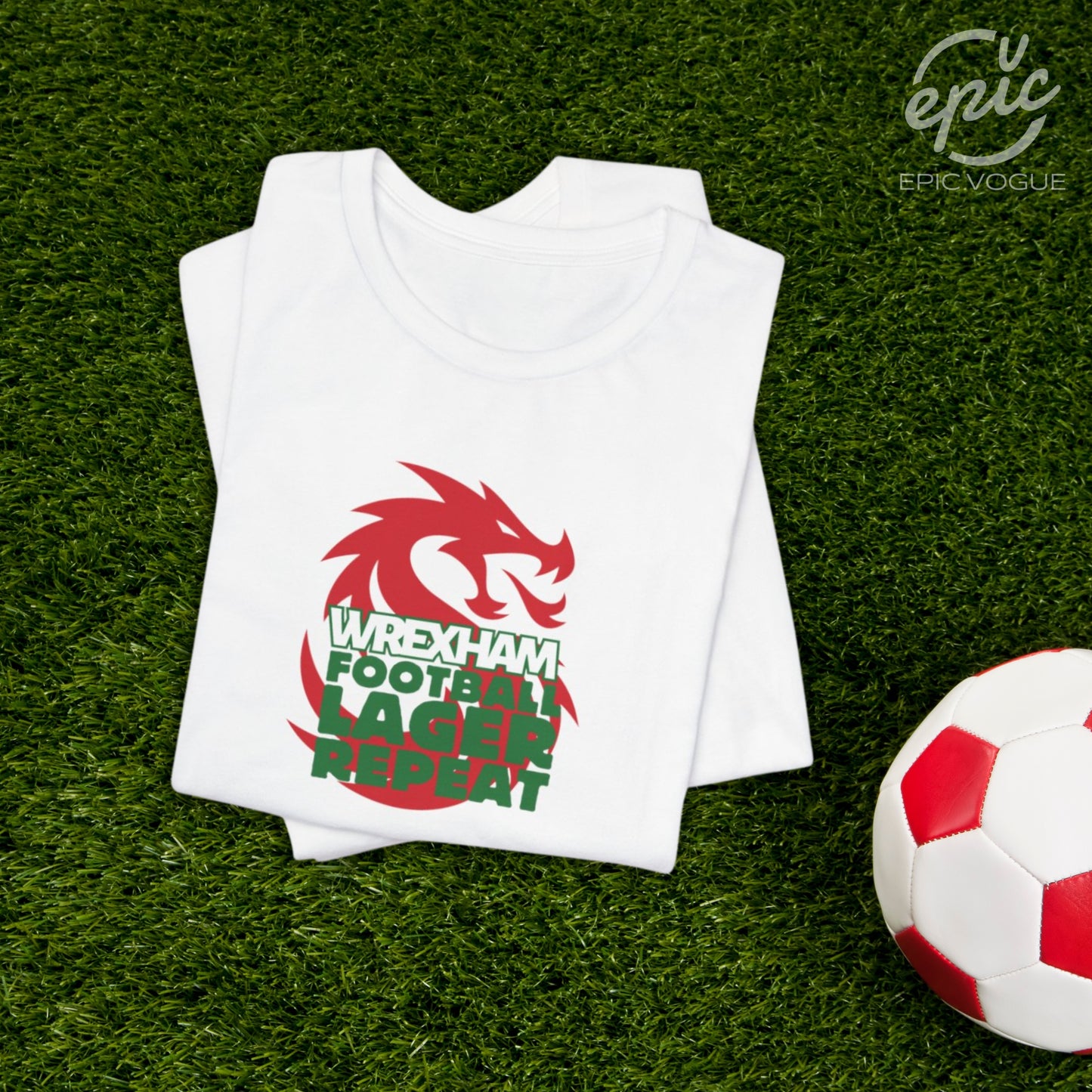 Wrexham, Football Lager Repeat, White T-Shirt