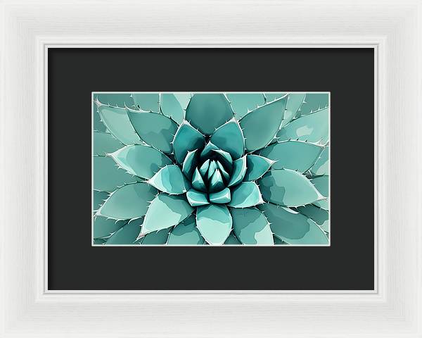 Agave, Framed Print, Watercolor, Wall Décor, Wall Art, Artwork, Art Piece, Patterns, Agave Patterns, Teal Patterns, Turquoise Patterns, Agave Artwork