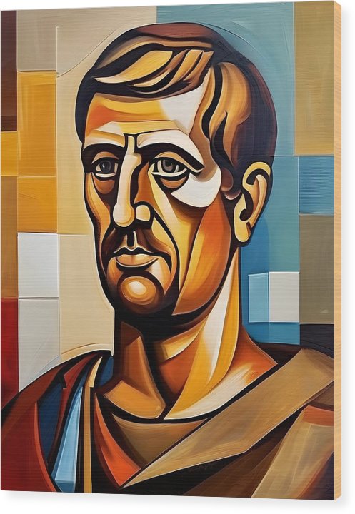 Antonius, Abstract Portrait, Oil On Canvas, Wood Print, Marcus Antonius Portrait, Portrait of Marcus Antonius, Marcus Antonius Art, Wall Décor, Wall Art, Art Piece