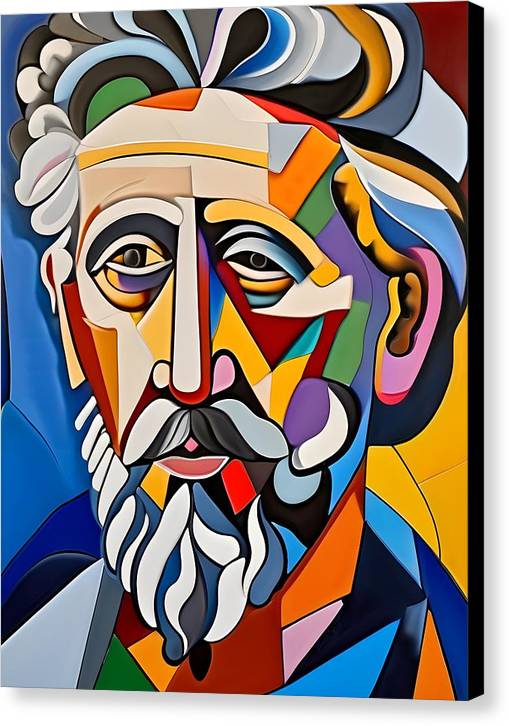 Aurelius, Abstract Portrait, Oil on Canvas, Marcus Aurelius Portrait, Canvas Print, Portrait of Marcus Aurelius, Marcus Aurelius Art, Wall Décor, Wall Art, Art Piece