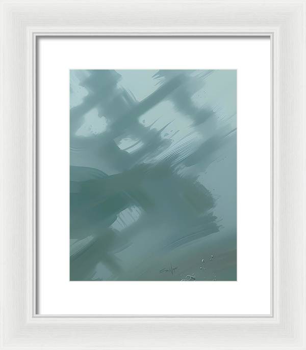 Below, Framed Print, Wall Décor, Wall Art, Artwork, Art Piece, Patterns, Ocean Patterns, Wave Patterns, Teal Patterns, Marine, Aquatic