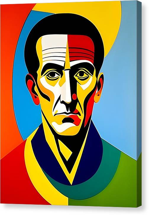 Caesar, Abstract Portrait, Canvas Print, Oil On Canvas, Portrait of Julius Caesar, Julius Caesar Art, Wall Décor, Wall Art, Art Piece