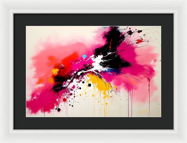 Catch, Framed Print, Oil on Canvas, Abstract Painting, Multicolor Art, Abstract Art, Abstract Artwork, Wall Décor, Wall Art, Artwork