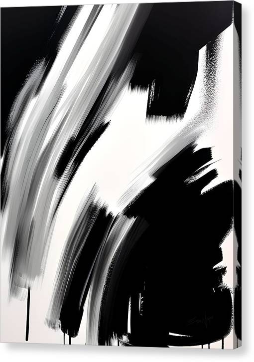 City Park, Canvas Print, Oil on Canvas, Abstract Painting, Black and White Art, Wall Décor, Wall Art, Artwork, Art Piece, Abstract Art