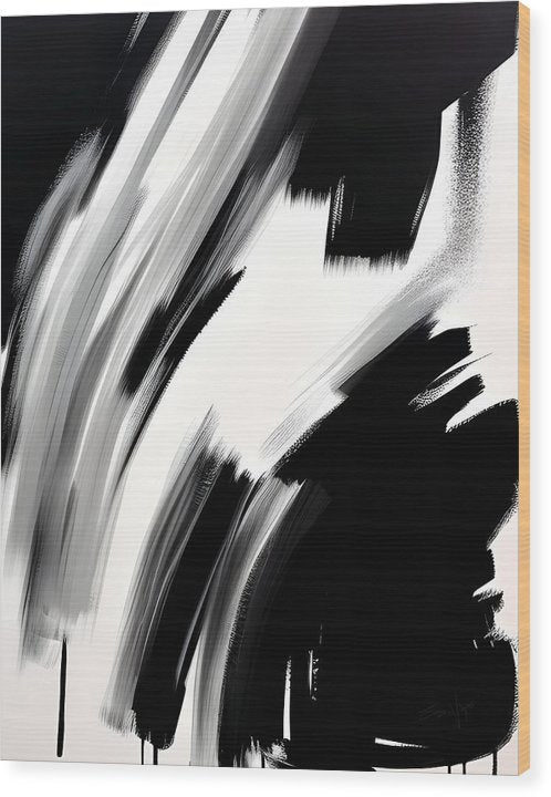 City Park, Wood Print, Oil on Canvas, Abstract Painting, Black and White Art, Wall Décor, Wall Art, Artwork, Art Piece, Abstract Art