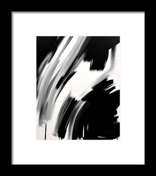 City Park, Framed Print, Oil on Canvas, Abstract Painting, Black and White Art, Wall Décor, Wall Art, Artwork, Art Piece, Abstract Art