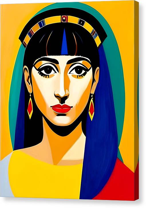 Cleopatra, Abstract Portrait, Canvas Print, Oil On Canvas, Portrait of Cleopatra, Oil On Canvas Portrait, Wall Décor, Wall Art, Art Piece