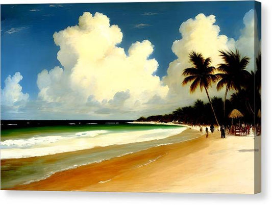 En Tulum, Canvas Print, Oil On Canvas, Impressionistic Landscape, Tulum Quintana Roo Mexico, Mexican Landscape, Mexico Artwork, Wall Art, Wall Décor