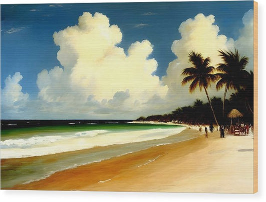 En Tulum, Wood Print, Oil On Canvas, Impressionistic Landscape, Tulum Quintana Roo Mexico, Mexican Landscape, Mexico Artwork, Wall Art, Wall Décor