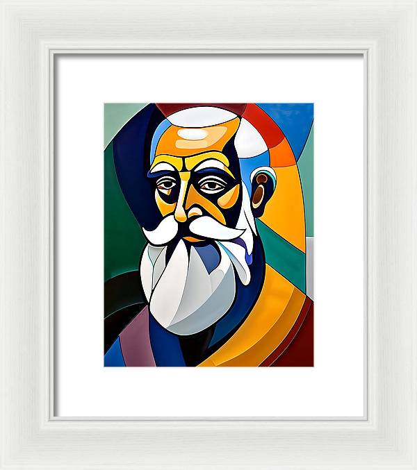 Galileo, Framed Print, Abstract Portrait, Oil On Canvas, Galileo Galilei Portrait, Portrait of Galileo Galilei, Galileo Galilei Art, Wall Décor, Wall Art