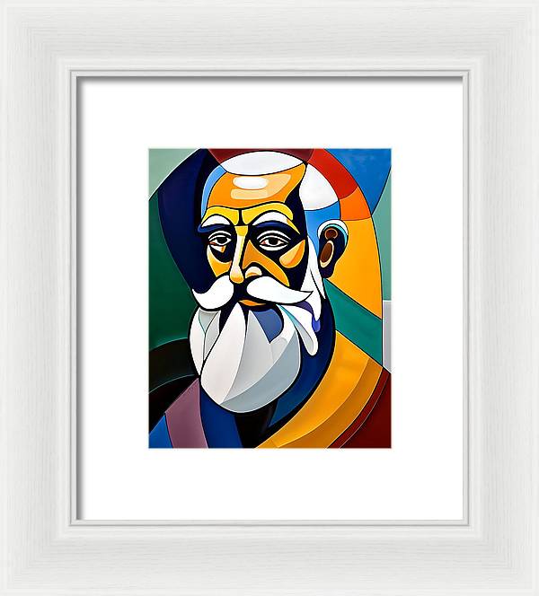 Galileo, Framed Print, Abstract Portrait, Oil On Canvas, Galileo Galilei Portrait, Portrait of Galileo Galilei, Galileo Galilei Art, Wall Décor, Wall Art