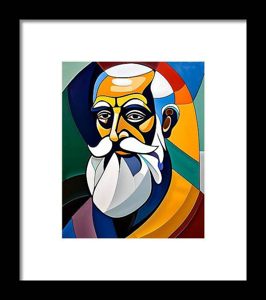 Galileo, Framed Print, Abstract Portrait, Oil On Canvas, Galileo Galilei Portrait, Portrait of Galileo Galilei, Galileo Galilei Art, Wall Décor, Wall Art