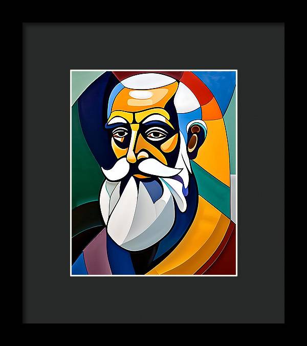 Galileo, Framed Print, Abstract Portrait, Oil On Canvas, Galileo Galilei Portrait, Portrait of Galileo Galilei, Galileo Galilei Art, Wall Décor, Wall Art