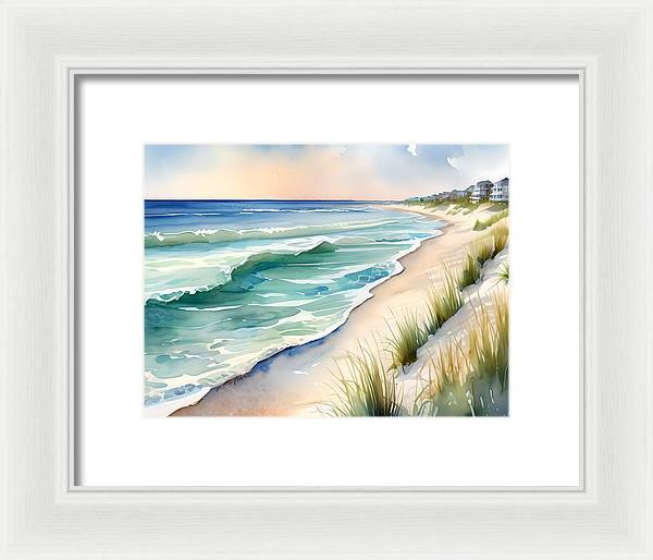 Gulf Shores, Framed Print, Watercolor, Impressionistic Landscape, Beach Artwork, Beach Landscape, Alabama Art, Beach Art, Wall Décor, Wall Art