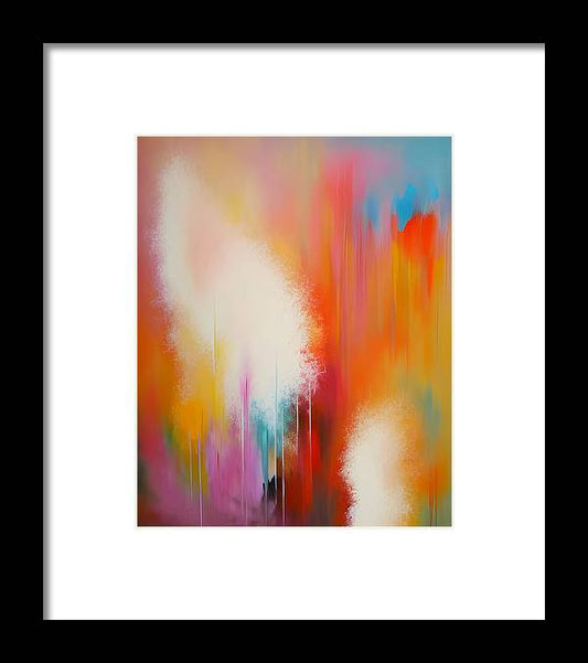 Ice Cream, Framed Print, Oil on Canvas, Abstract Painting, Multicolor Art, Wall Décor, Wall Art, Artwork, Art Piece, Abstract Art