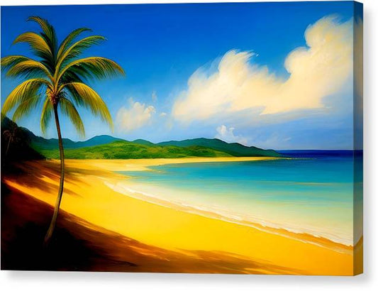 Laucala Island, Canvas Print, Oil On Canvas, Impressionistic Landscape, Laucala Island Fiji, Fiji Landscape, Fiji Artwork, Wall Décor