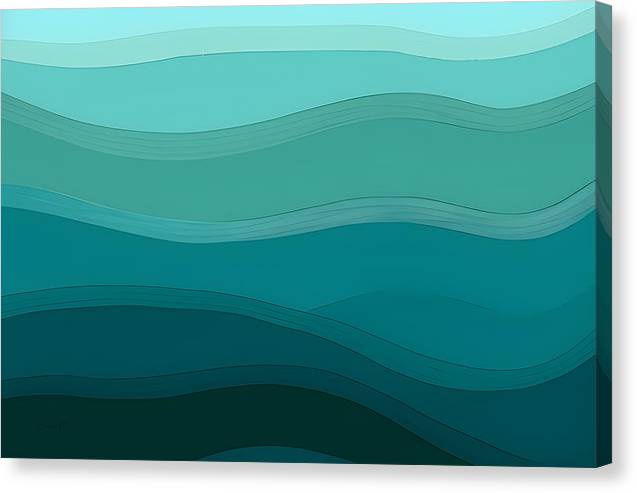 Layers, Canvas Print, Watercolor, Wall Décor, Wall Art, Artwork, Art Piece, Patterns, Ocean Patterns, Wave Patterns, Teal Patterns, Teal Waves