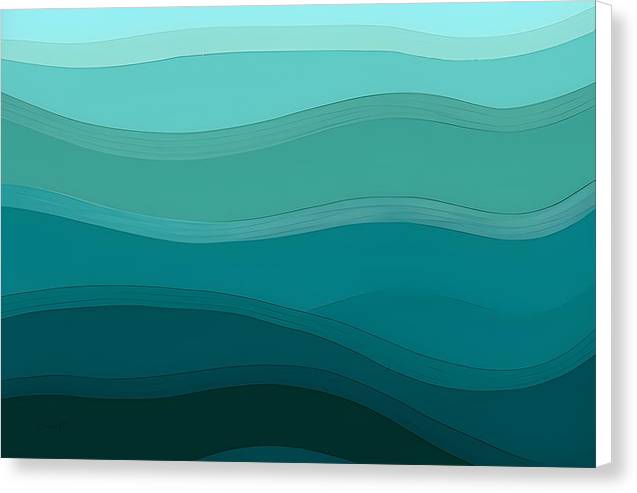 Layers, Canvas Print, Watercolor, Wall Décor, Wall Art, Artwork, Art Piece, Patterns, Ocean Patterns, Wave Patterns, Teal Patterns, Teal Waves