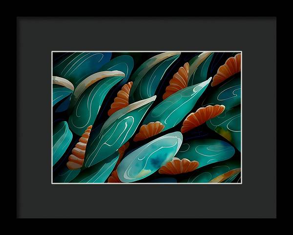 Life Below, Framed Print, Watercolor, Wall Décor, Wall Art, Artwork, Art Piece, Patterns, Marine Patterns, Shell Patterns, Marine Life Artwork