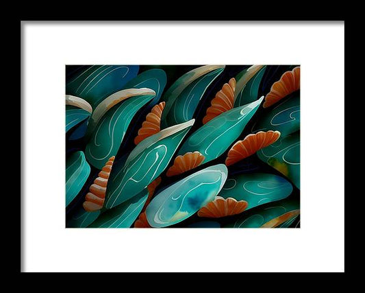 Life Below, Framed Print, Watercolor, Wall Décor, Wall Art, Artwork, Art Piece, Patterns, Marine Patterns, Shell Patterns, Marine Life Artwork