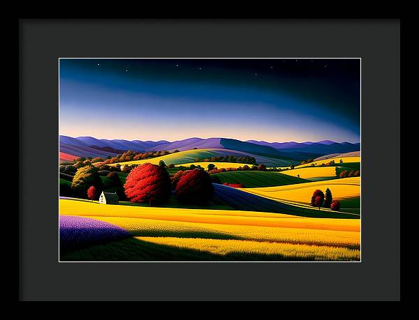 Mornings, Framed Print, Oil On Canvas, Impressionistic Landscape, Landscape Art, Countryside Artwork, Countryside Art, Wall Décor, Wall Art