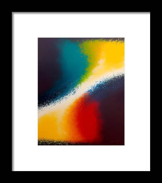 Night and Day, Framed Print, Oil on Canvas, Abstract Painting, Multicolor Art, Abstract Art, Abstract Artwork, Wall Décor, Wall Art, Artwork