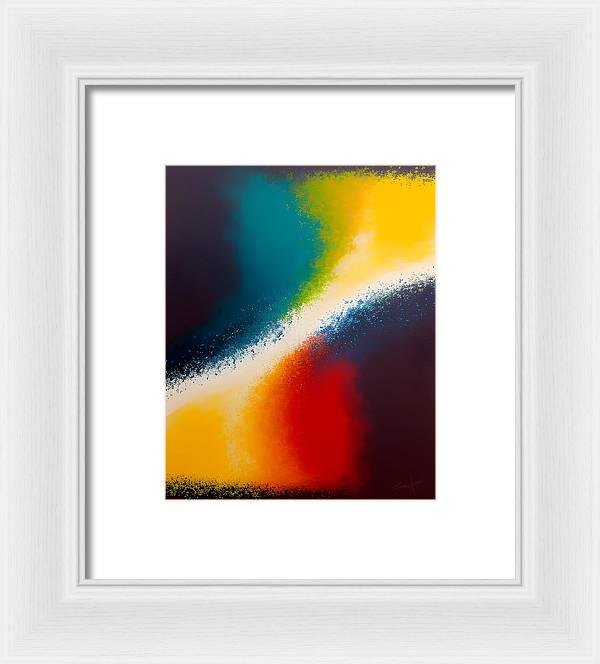 Night and Day, Framed Print, Oil on Canvas, Abstract Painting, Multicolor Art, Abstract Art, Abstract Artwork, Wall Décor, Wall Art, Artwork