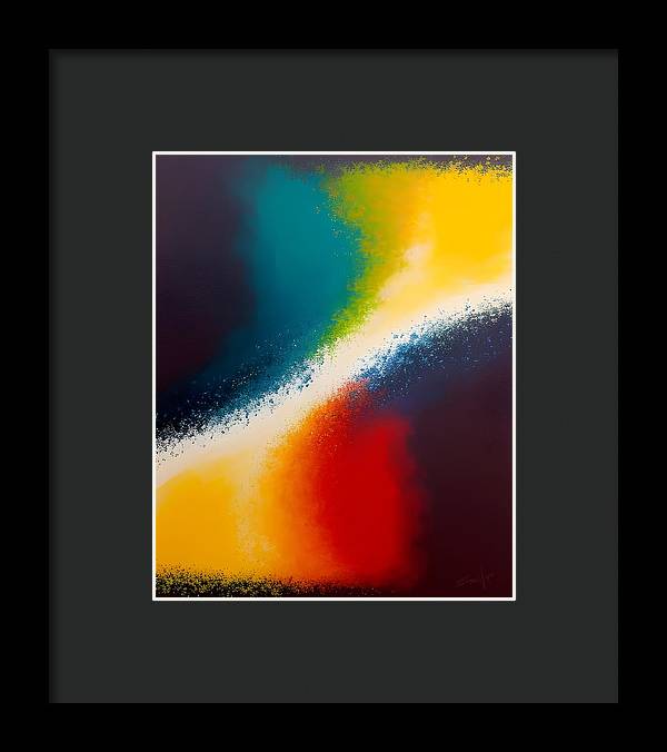 Night and Day, Framed Print, Oil on Canvas, Abstract Painting, Multicolor Art, Abstract Art, Abstract Artwork, Wall Décor, Wall Art, Artwork