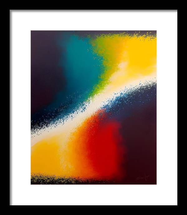 Night and Day, Framed Print, Oil on Canvas, Abstract Painting, Multicolor Art, Abstract Art, Abstract Artwork, Wall Décor, Wall Art, Artwork