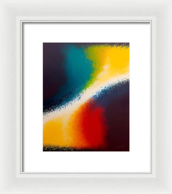 Night and Day, Framed Print, Oil on Canvas, Abstract Painting, Multicolor Art, Abstract Art, Abstract Artwork, Wall Décor, Wall Art, Artwork