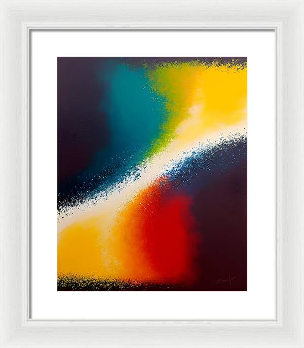 Night and Day, Framed Print, Oil on Canvas, Abstract Painting, Multicolor Art, Abstract Art, Abstract Artwork, Wall Décor, Wall Art, Artwork