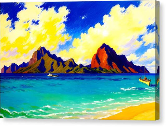 Oahu, Canvas Print, Oil On Canvas, Impressionistic Landscape, Oahu Hawaii, Hawaiian Landscape, Hawaii Artwork, Oahu Art, Wall Décor