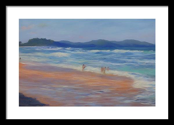 Playa Mina, Framed Print, Oil on Canvas, Landscape Painting, Impressionistic Landscape, Costa Rica Landscape, Beach Landscape, Impressionistic Costa Rica, Wall Art, Wall Décor, Artwork, Art Piece