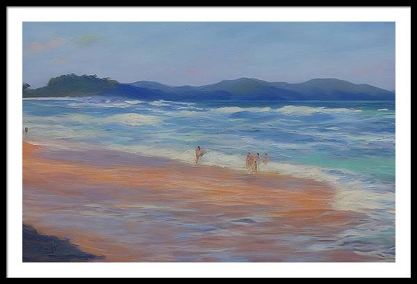 Playa Mina, Framed Print, Oil on Canvas, Landscape Painting, Impressionistic Landscape, Costa Rica Landscape, Beach Landscape, Impressionistic Costa Rica, Wall Art, Wall Décor, Artwork, Art Piece