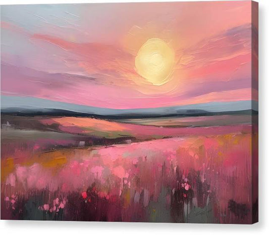 Prairie Sunset, Canvas Print, Oil On Canvas, Abstract Impressionism, Abstract Art, Impressionism Artwork, Sunset Art, Wall Décor, Wall Art