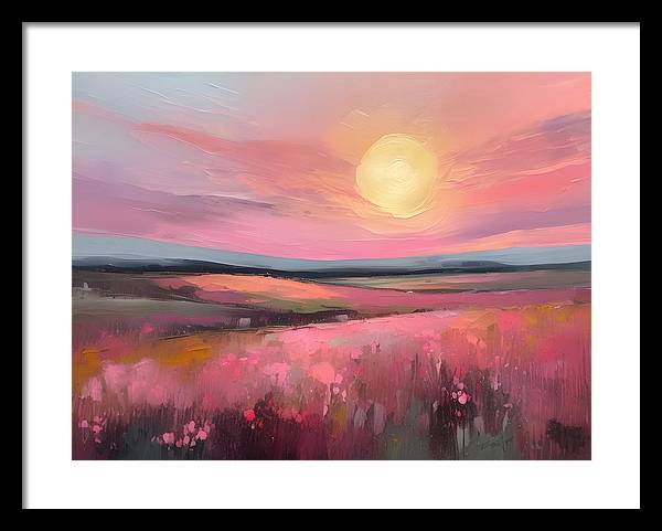 Prairie Sunset, Framed Print, Oil On Canvas, Abstract Impressionism, Abstract Art, Impressionism Artwork, Sunset Art, Wall Décor, Wall Art