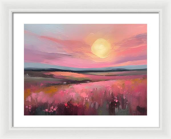 Prairie Sunset, Framed Print, Oil On Canvas, Abstract Impressionism, Abstract Art, Impressionism Artwork, Sunset Art, Wall Décor, Wall Art