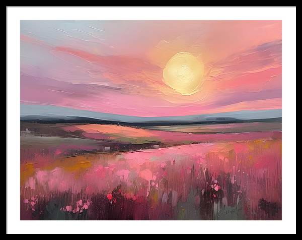 Prairie Sunset, Framed Print, Oil On Canvas, Abstract Impressionism, Abstract Art, Impressionism Artwork, Sunset Art, Wall Décor, Wall Art